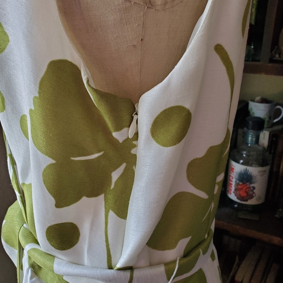 Jessica Howard size 12 Garden Tea Party Green and White Summer Formal Easter - Picture 6 of 8